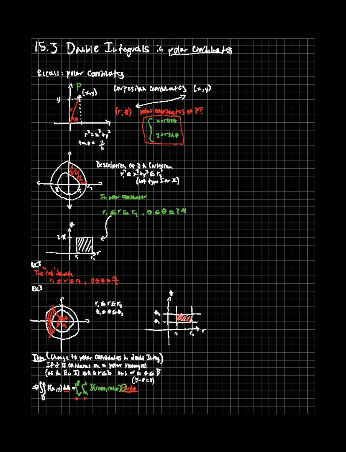 Wk2 lec6 - Wk2 lec6 - Double Integrals in coordinates Recall polar ...