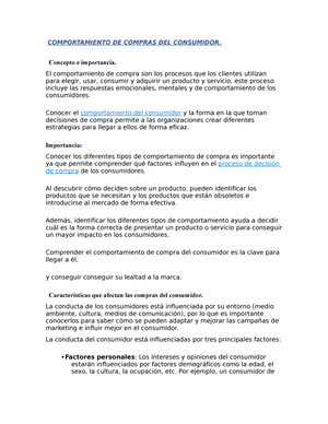 Mercadotecnia-Grupo N5 - COMPORTAMIENTO DE COMPRA DEL CONSUMIDOR Y DE LAS  EMPRESAS 1. MERCADOS DE - Studocu