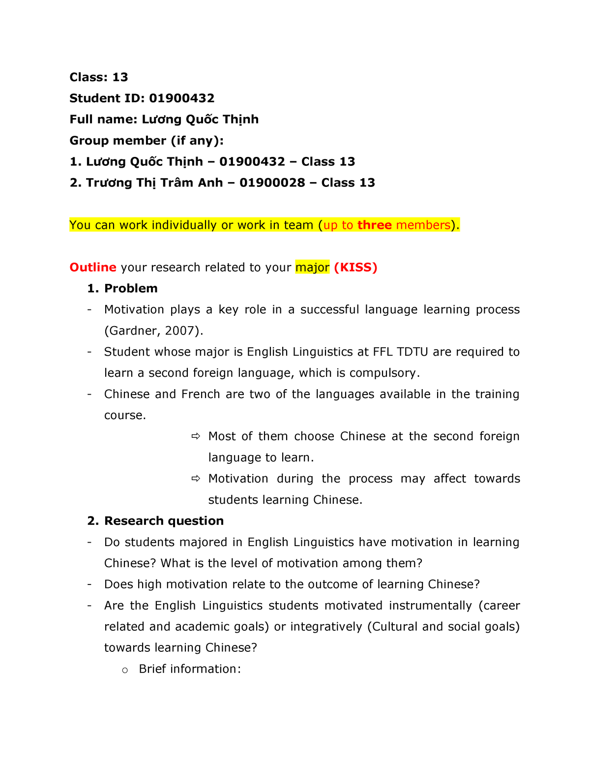 Luong Quoc Thinh Process evaluation 2 - Class: 13 Student ID: 01900432 ...