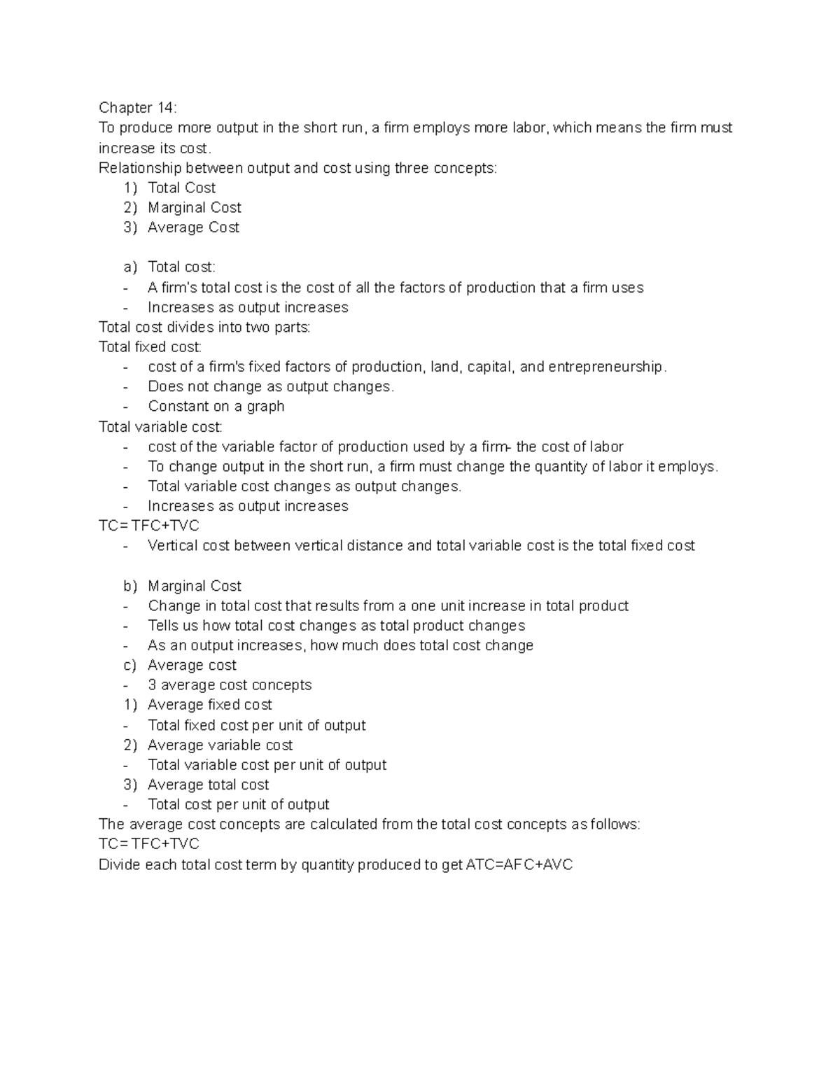 Econ 2110 Final - Chapter 14: To Produce More Output In The Short Run ...