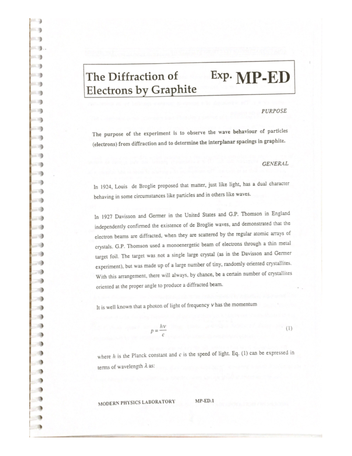 ED Lab Manual Physics Laboratory METU Studocu