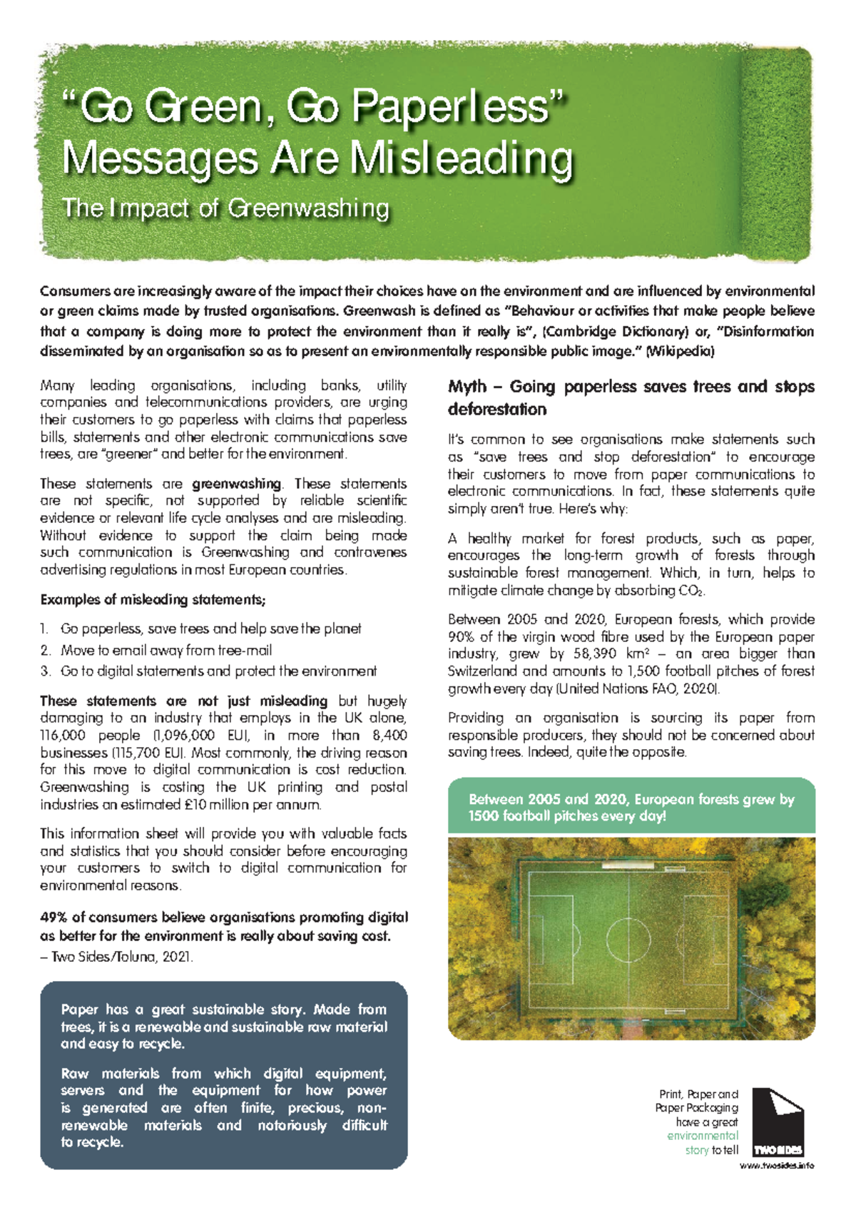 Go Green Go Paperless Messages Are Missleading - “Go Green, Go ...