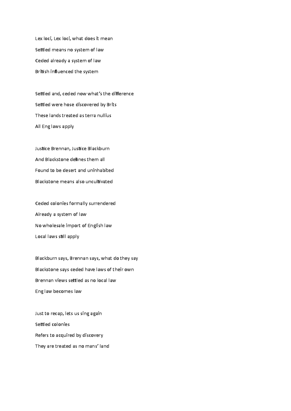 MLH Tutorial2Question2 lyrics Lex loci, Lex loci, what does it mean