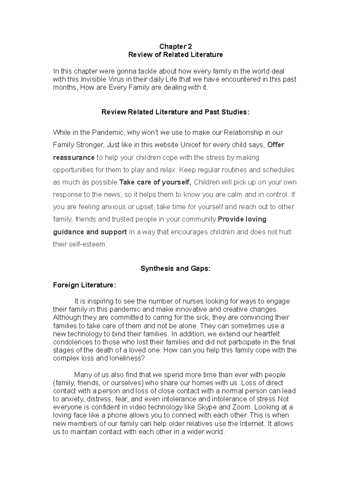 Chapter 2 Research Read Only, Use it Wisely - Chapter 2 Review of ...
