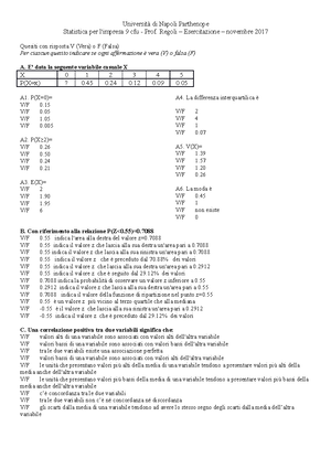 Regressione lineare semplice - - Studocu