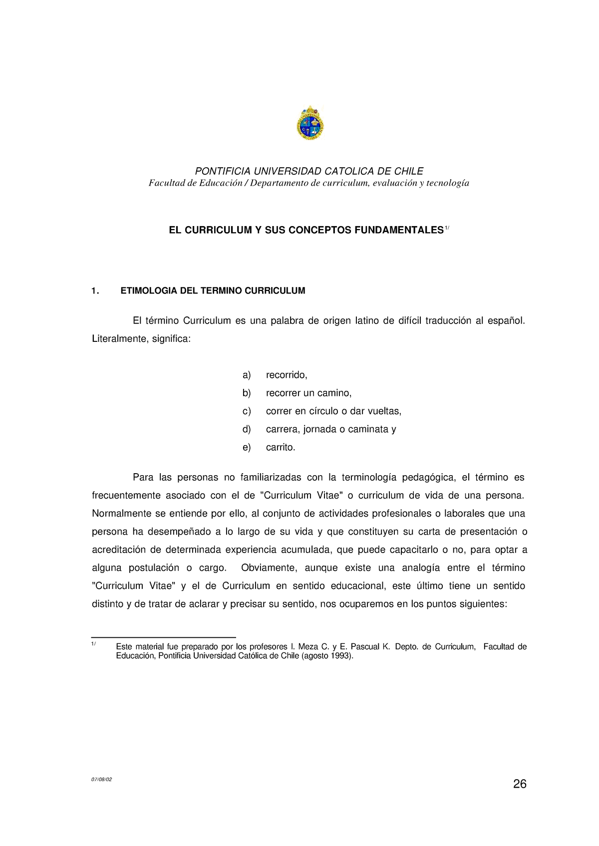 Curriculum Y Sus Conceptos Fundamentales - PONTIFICIA UNIVERSIDAD ...