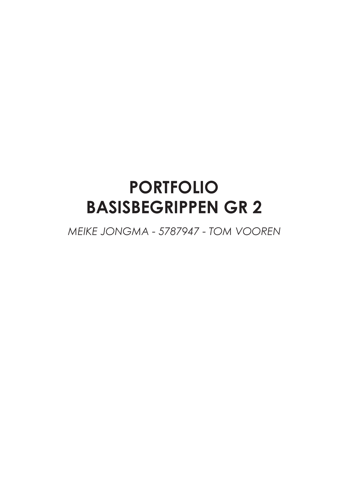 BK2GR2 Basisbegrippen Portfolio - PORTFOLIO MEIKE JONGMA - 5787947 ...