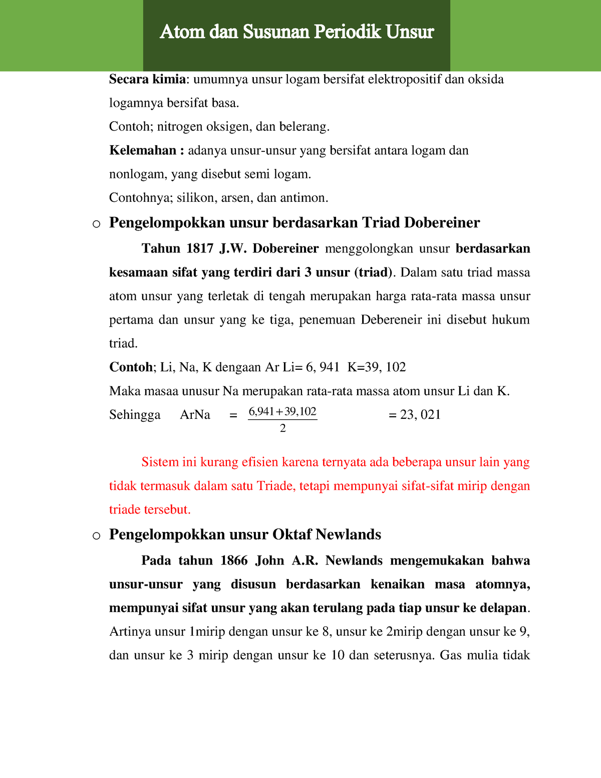 Pengelompokan Berdasarkan Unsur - Secara Kimia: Umumnya Unsur Logam ...