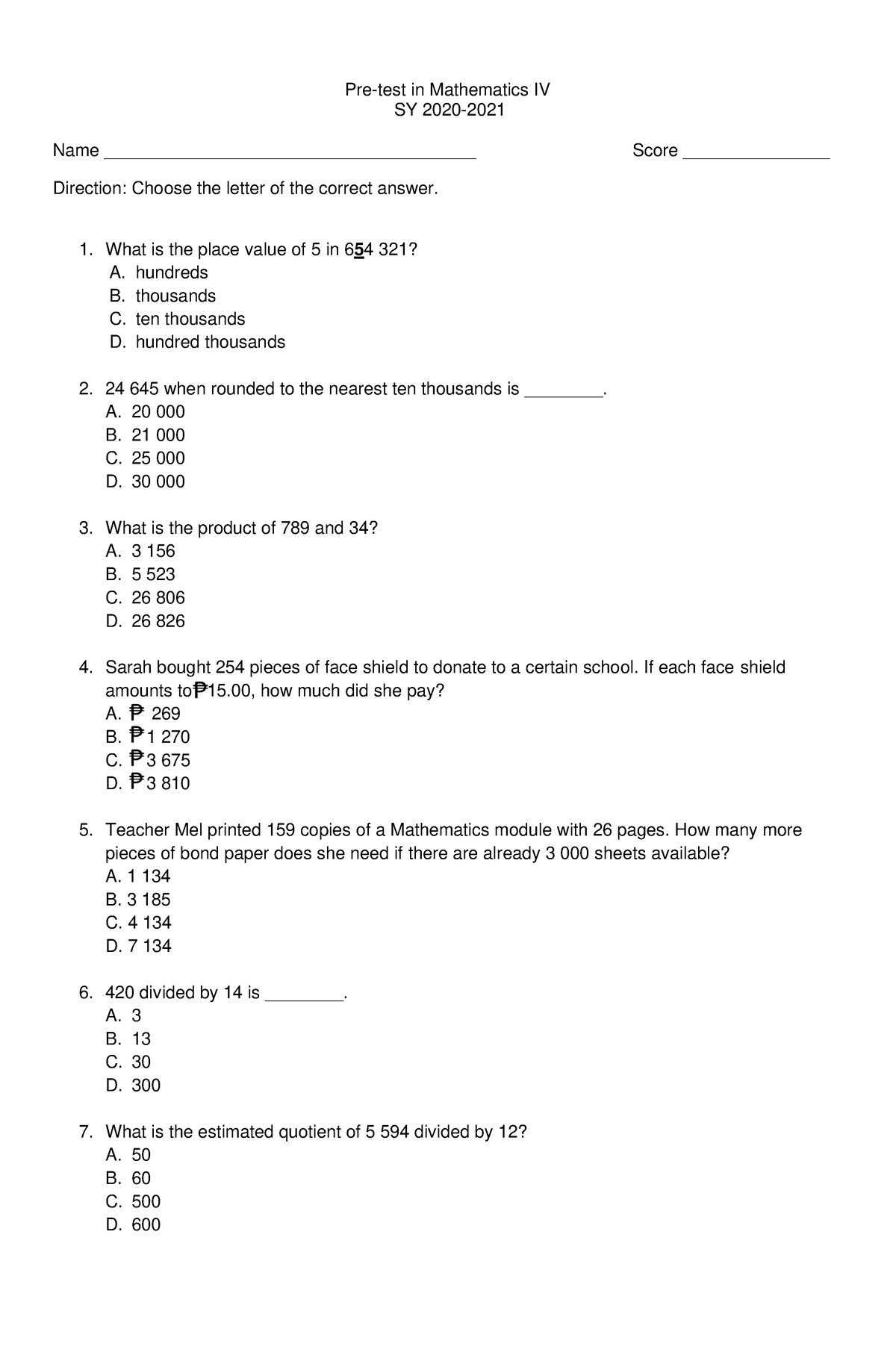 pre-test-in-mathematics-4-what-is-the-place-value-of-5-in-6-5-4-321