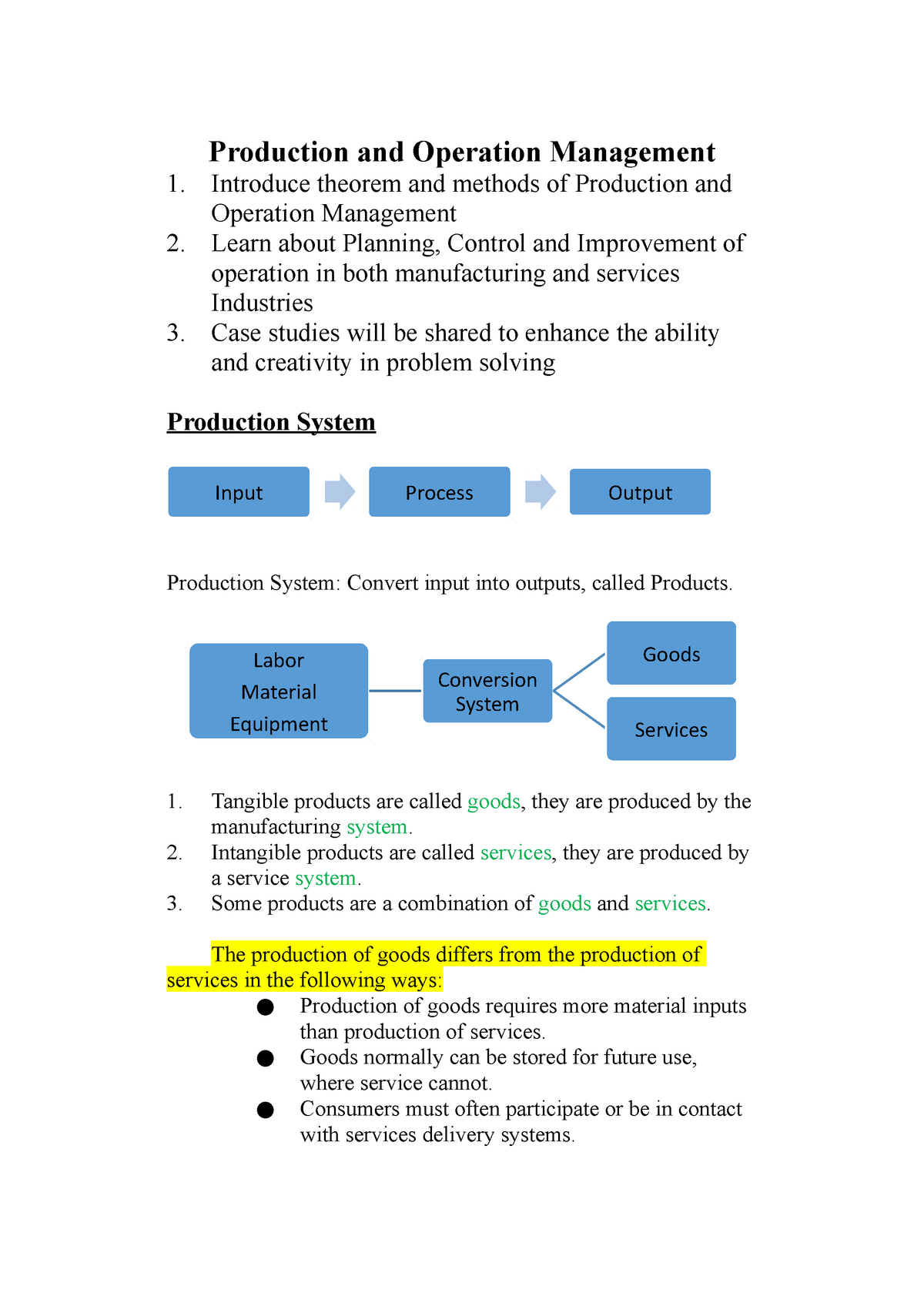 Production And Operation Management(生產管理) (Repaired) - Production And ...