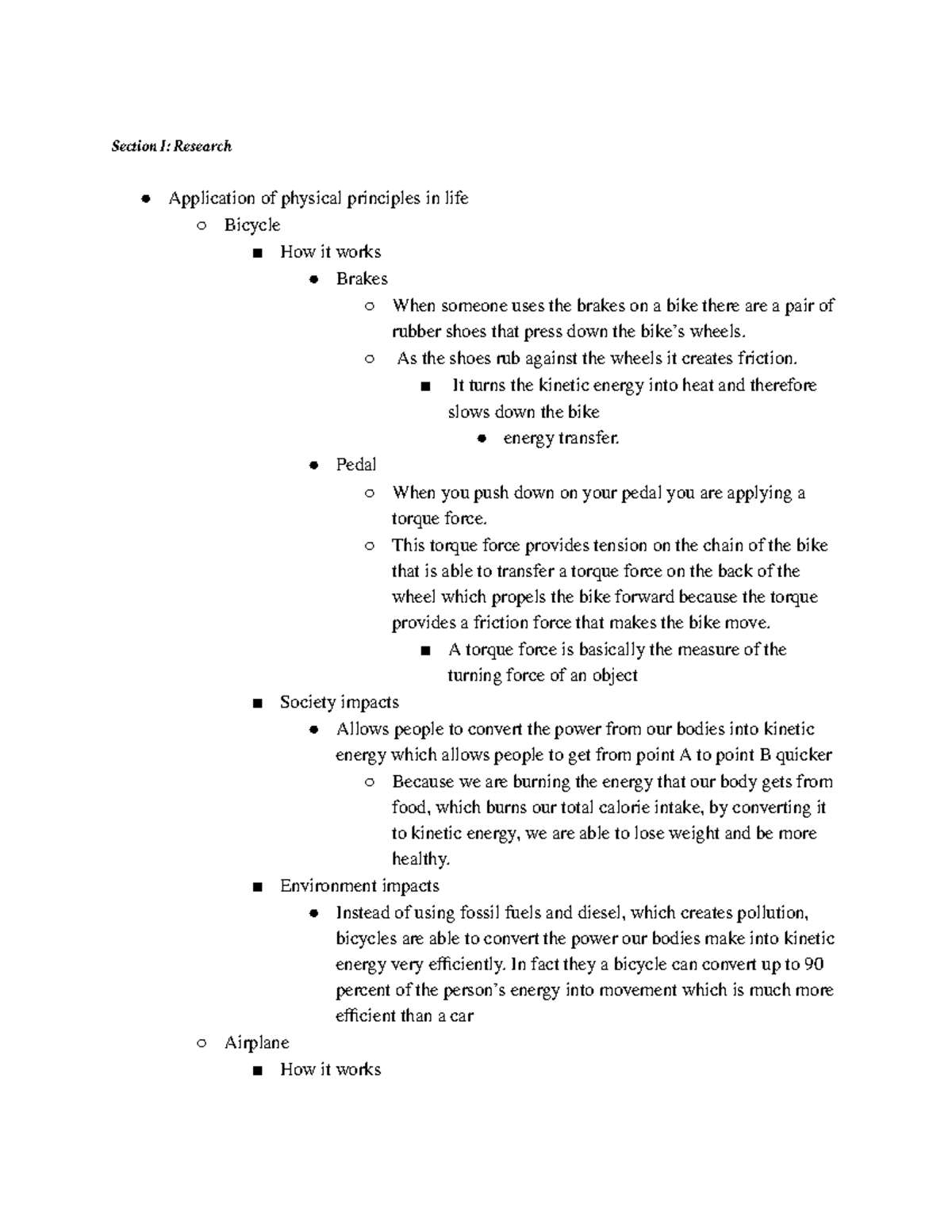 SPH4U Unit 1 Dynamics Assignment Research - Section I: Research ...