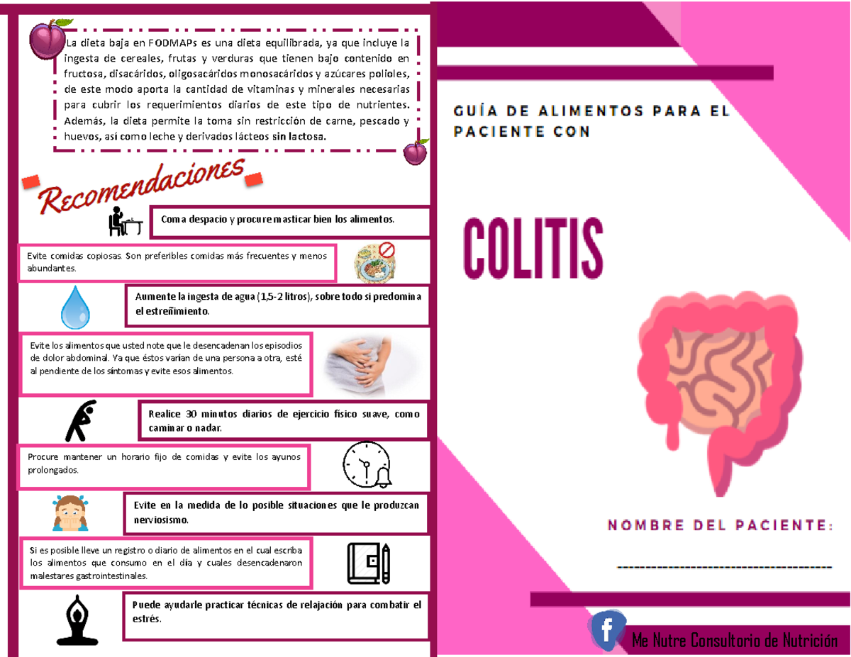 Colitis - recomendaciones - La dieta baja en FODMAPs es una dieta ...