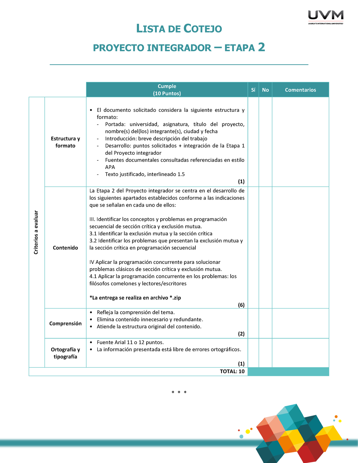 Lc Proyectoe3 Pdf Lista De Cotejo Proyecto Integrador 6023