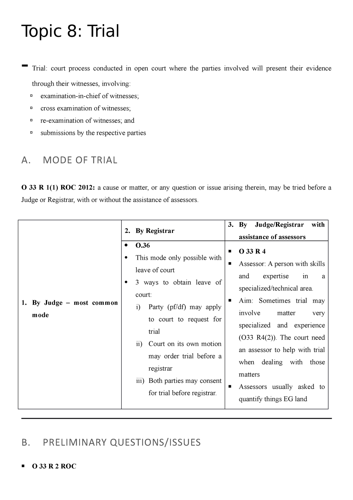 topic-8-trials-topic-8-trial-trial-court-process-conducted-in