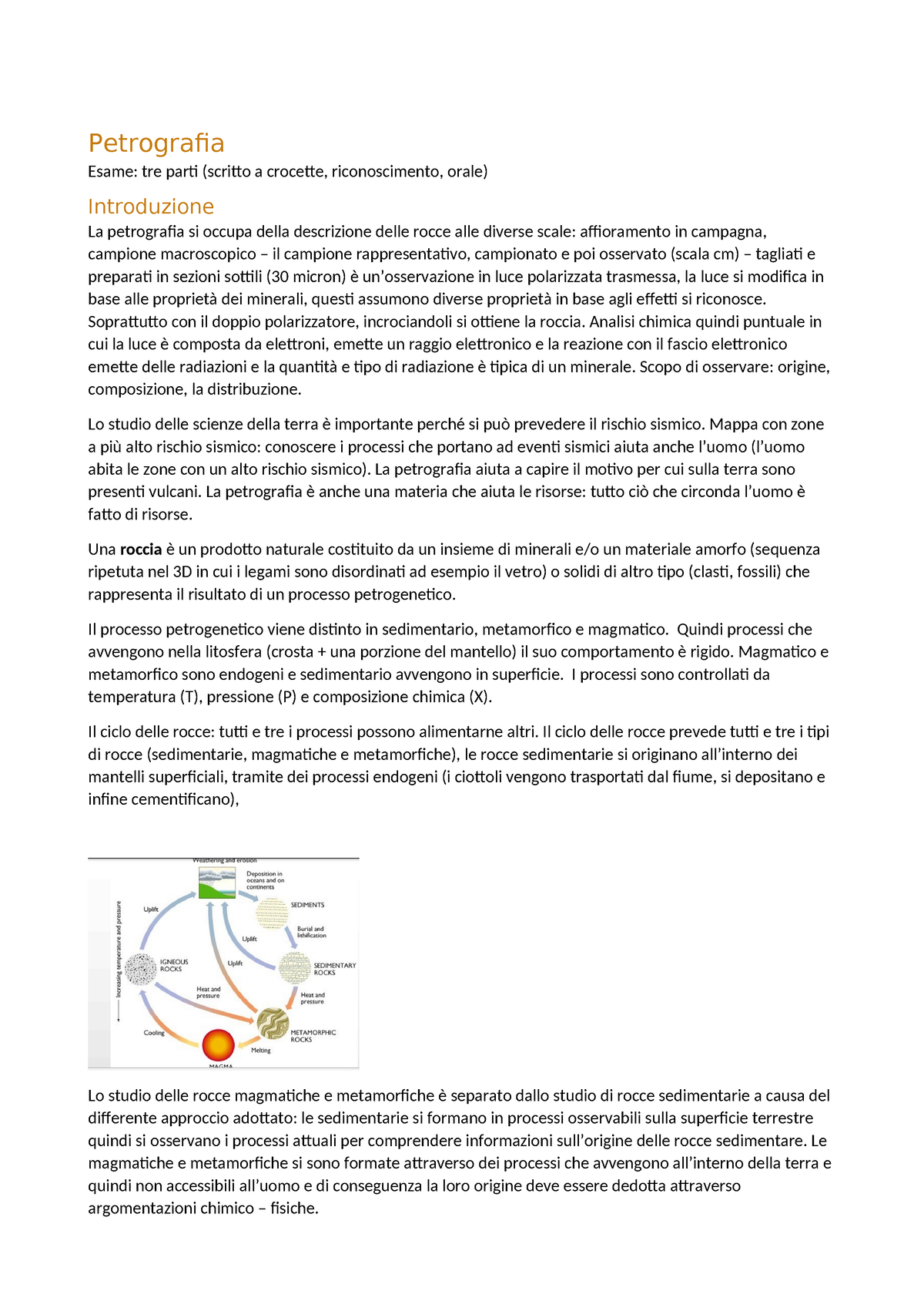 Appunti petrografia e diagrammi di fase - Petrografia Esame: tre parti ...