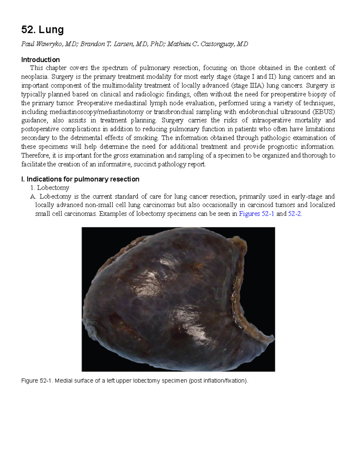 Pulmon inclusion - 52. Lung Paul Wawryko, MD; Brandon T. Larsen, MD ...