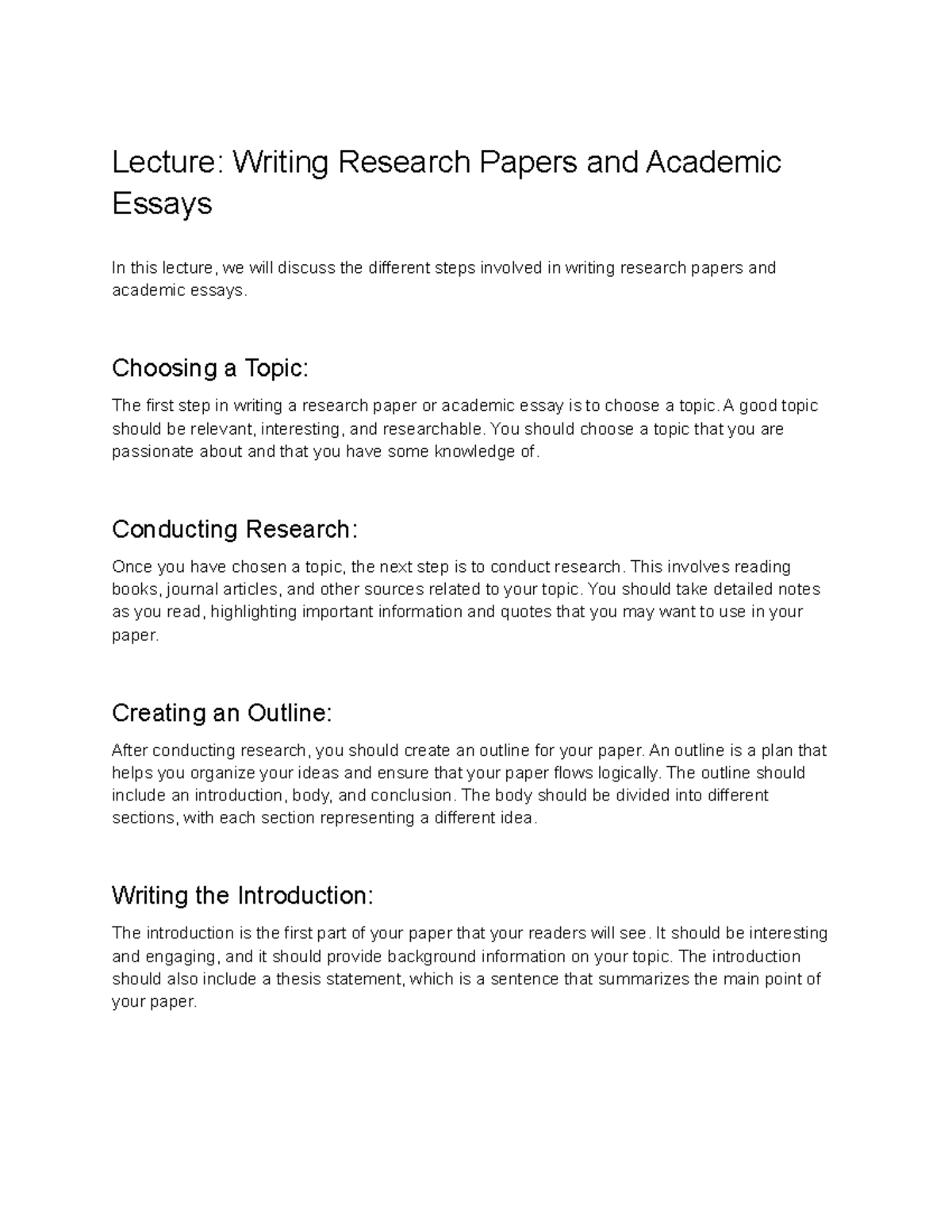 Advanced Foundations of College English (EGL-0090) Lecture 26 - Writing ...