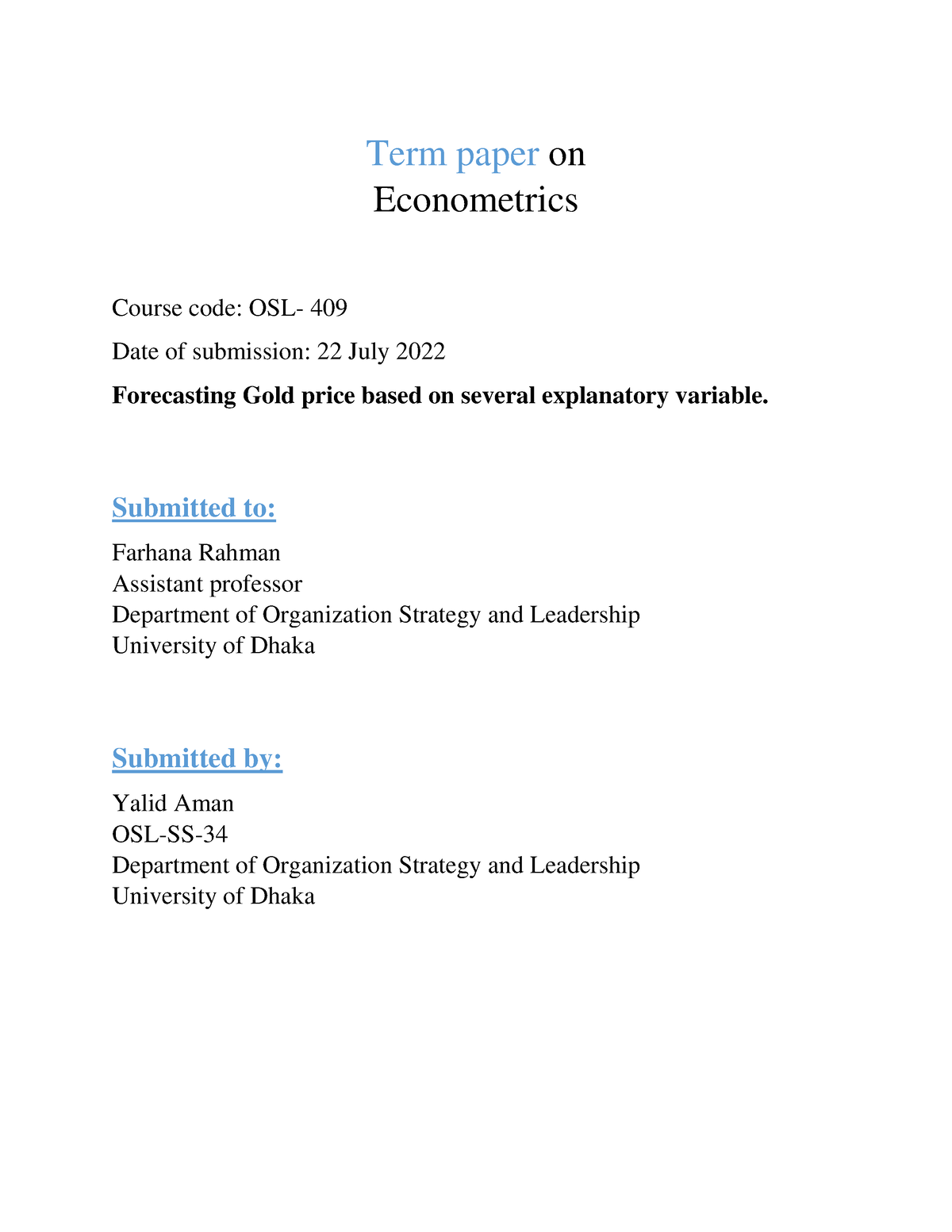 econometrics term paper pdf