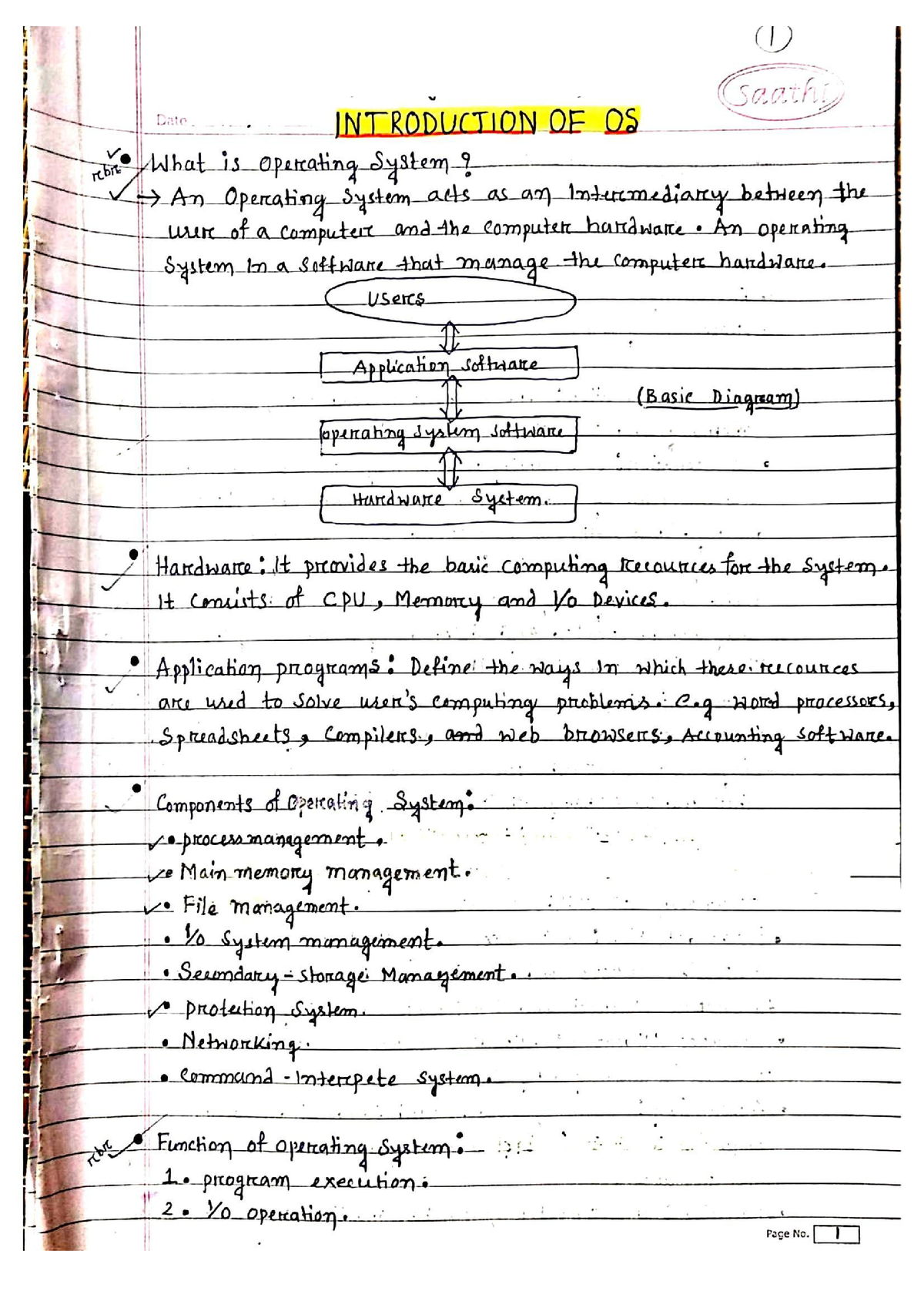 Introduction To OS - Operating System - Studocu