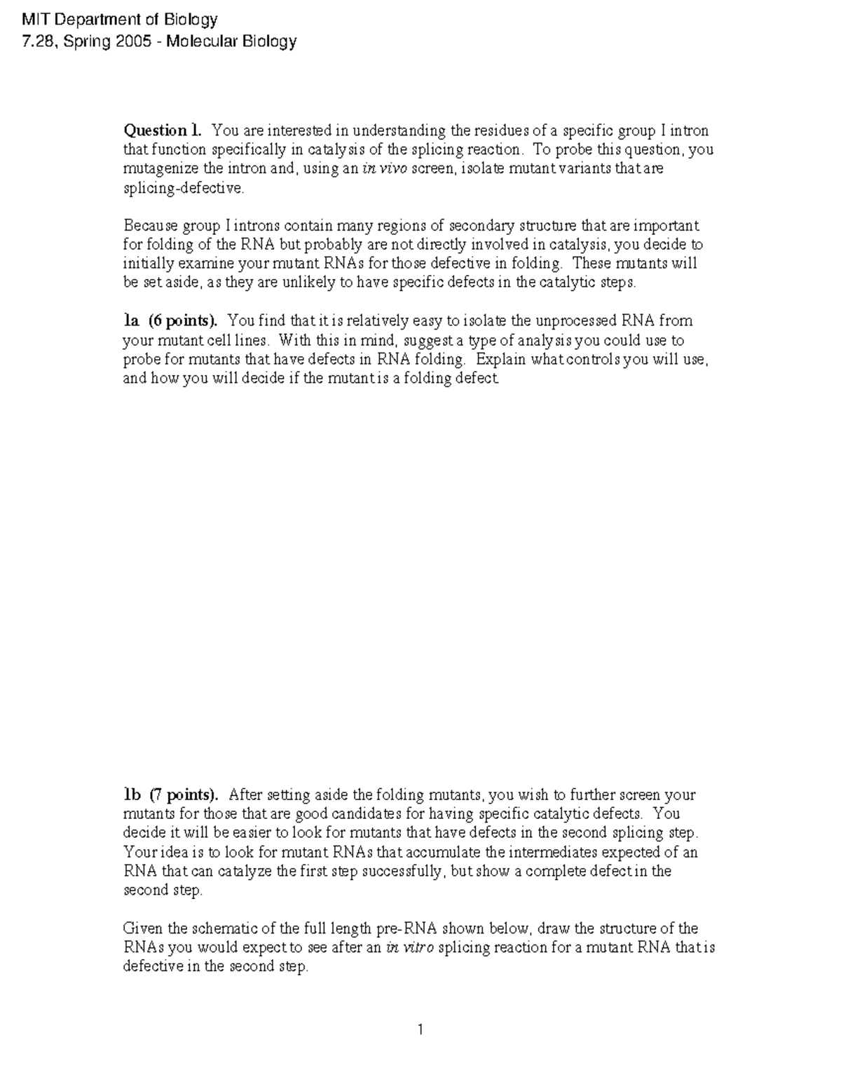 Pset3 - Problem Set 3 Questions - MIT Department of Biology 7, Spring ...