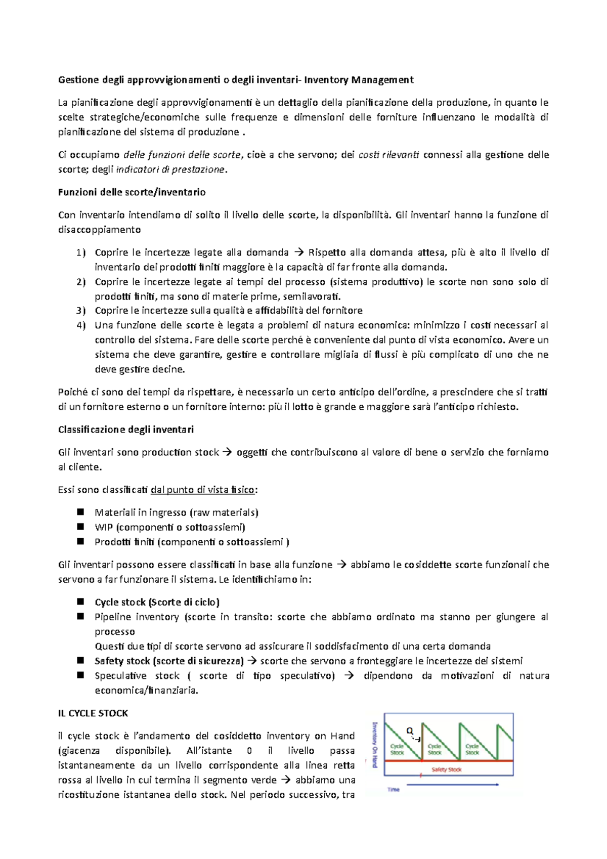 4. Inventory Management - Gestione degli approvvigionamenti o degli ...
