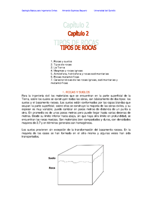Matriz de las rocas - Nomenclatura de la roca Características de la ...