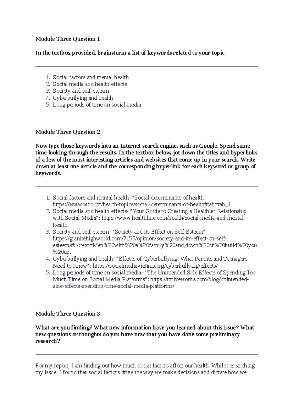Amberly Dyal-Romero SCS 200 Applied Social Sciences - Module Three ...