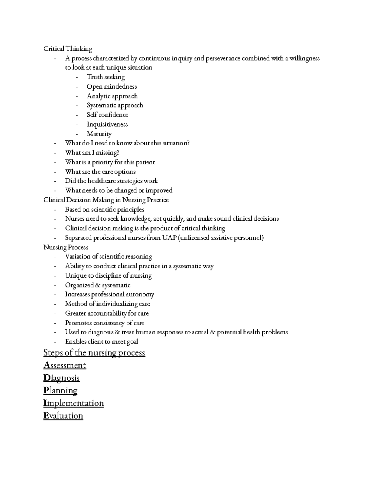 critical thinking exam 3