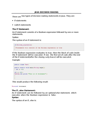 Object Life Cycle - The document above contains notes on programming ...