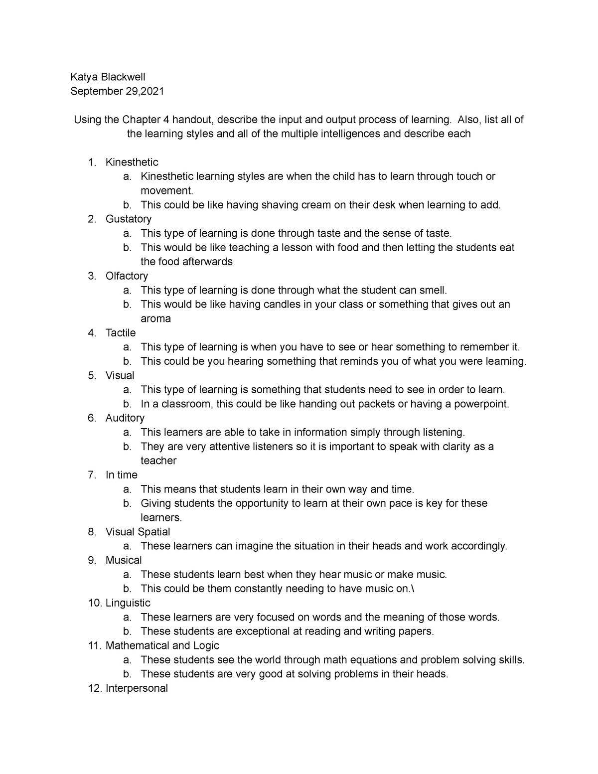 Chapter 4 - Study notes - Katya Blackwell September 29, Using the ...