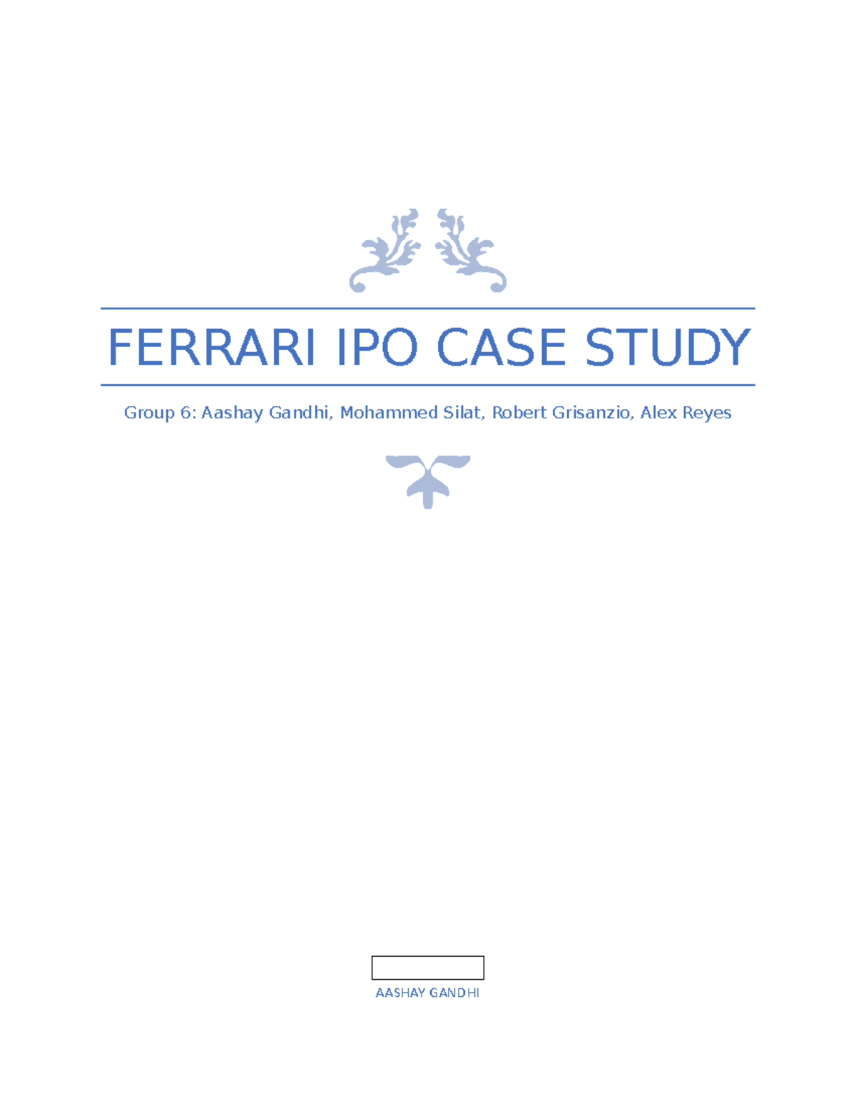 ferrari ipo case study solution