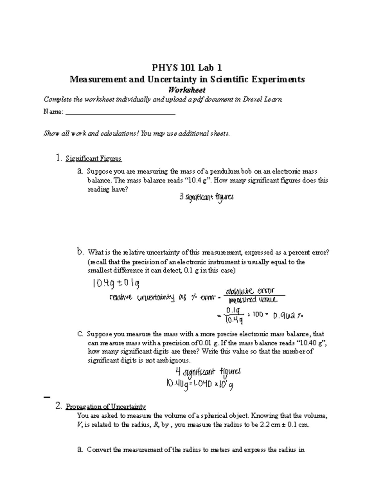 phys 101 experiments