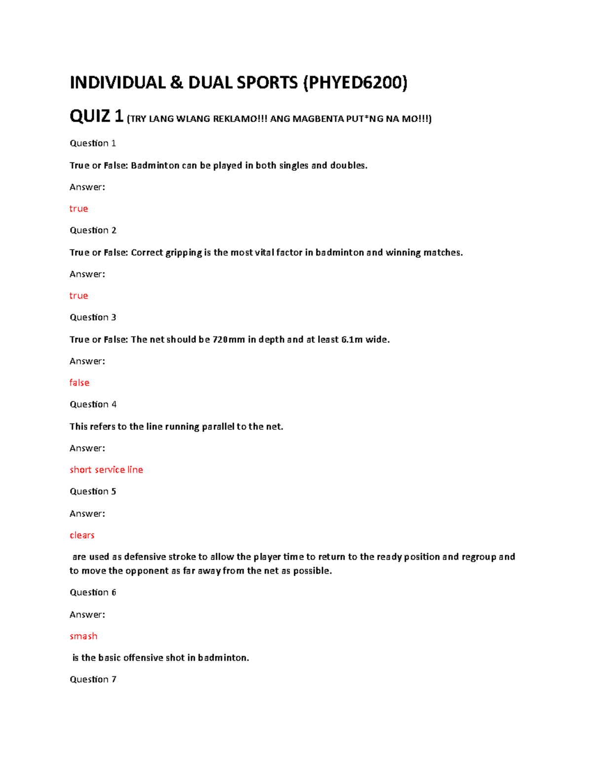 Individual Sports Prelim TO Final RE EDIT BY Jayvee INDIVIDUAL & DUAL