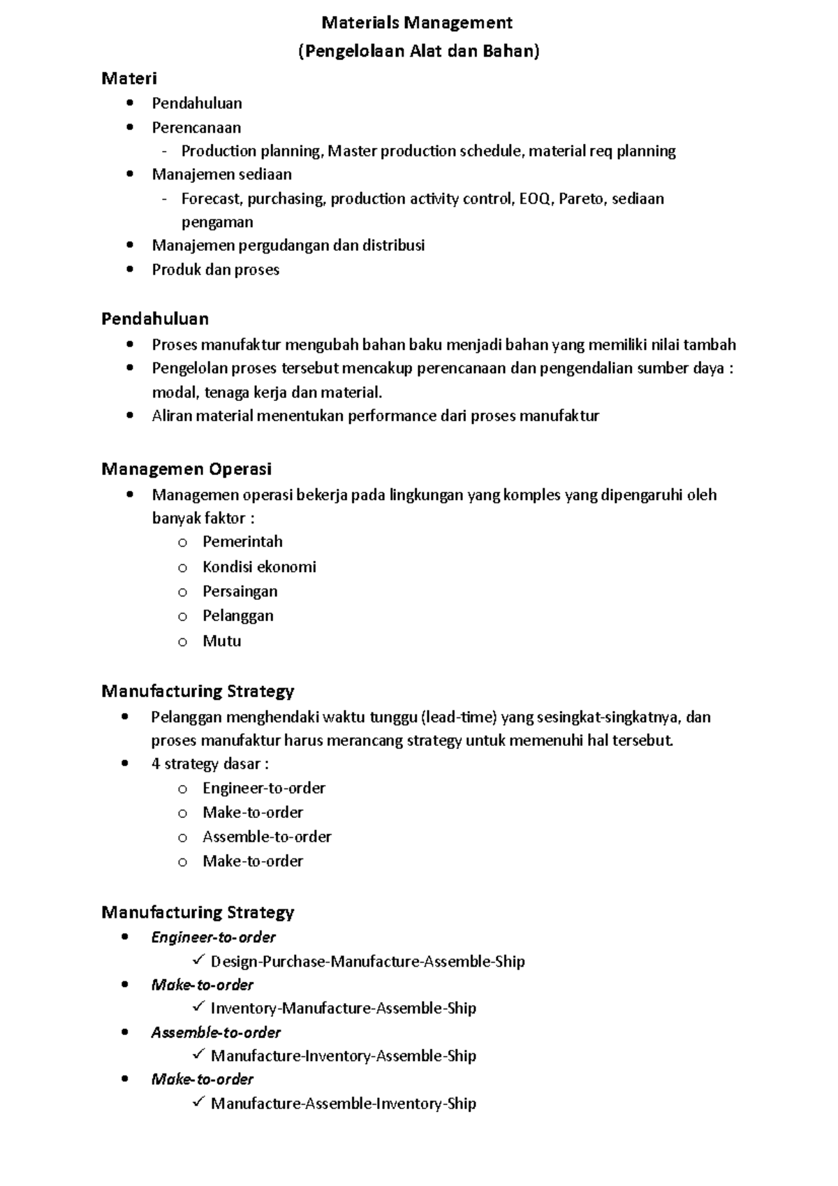 Materials Management - Materi Kuliah - Materials Management ...