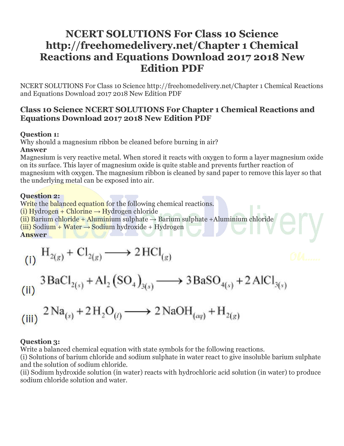 Ncert Solutions For Class 10 Science Freehomedelivery Net - NCERT ...