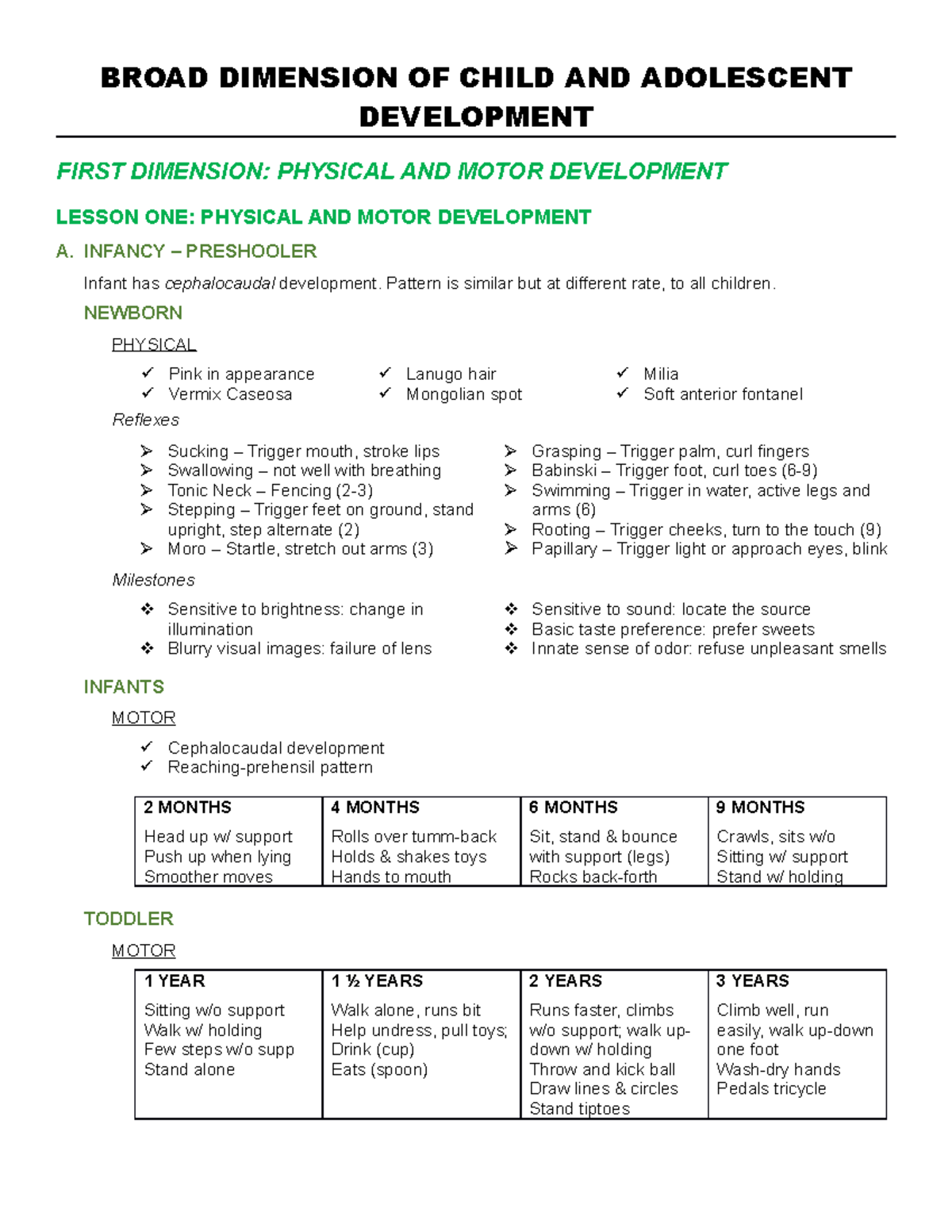 [ Notes] Broad Dimensions of Human Growth and Development - The Child ...