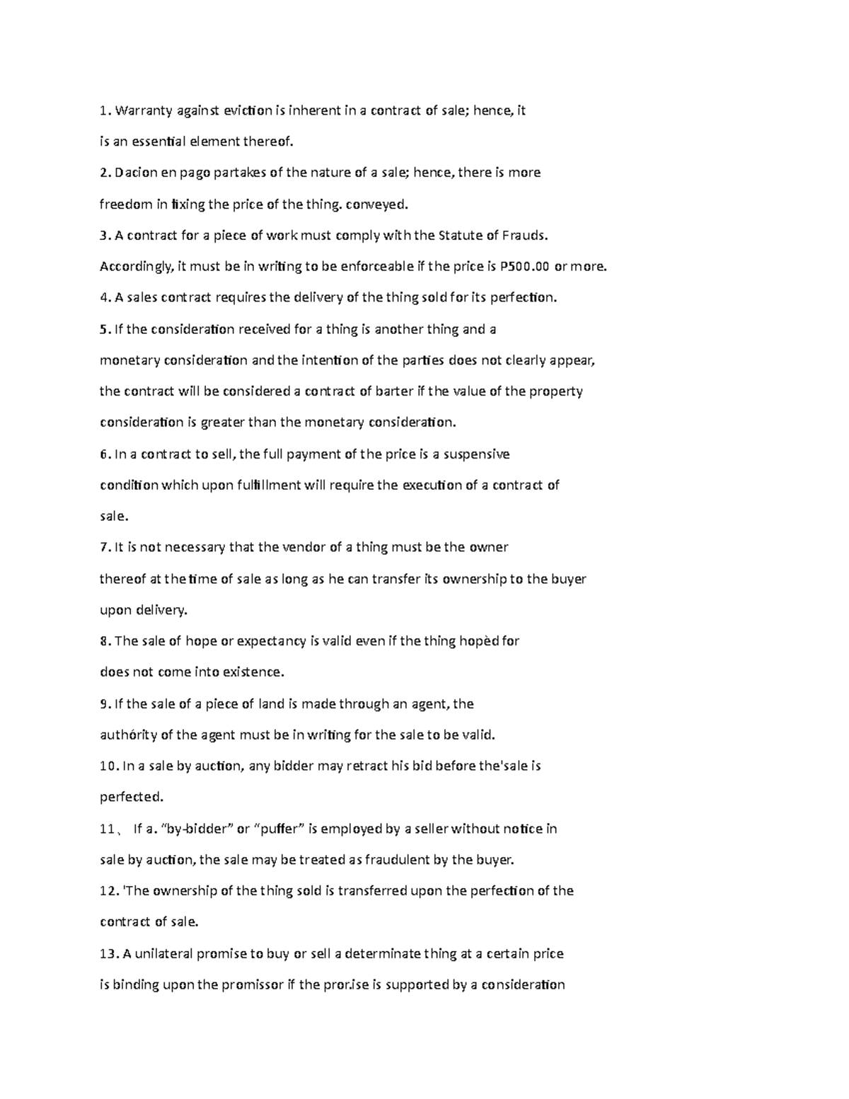 Regulatory Framework for Business Transaction Warranty against