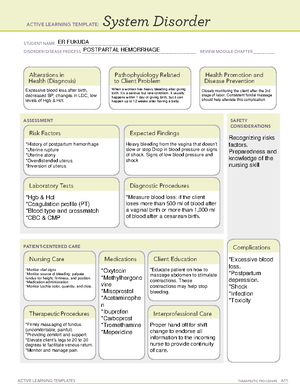 Neonatal Sepsis System Disorders - ACTIVE LEARNING TEMPLATES ...