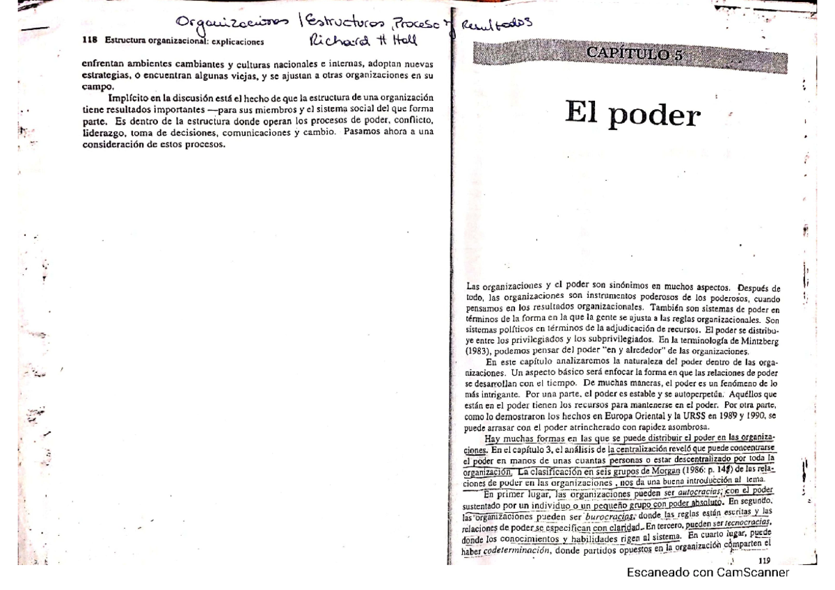 Organizaciones estructuras procesos y resultados de richard hall