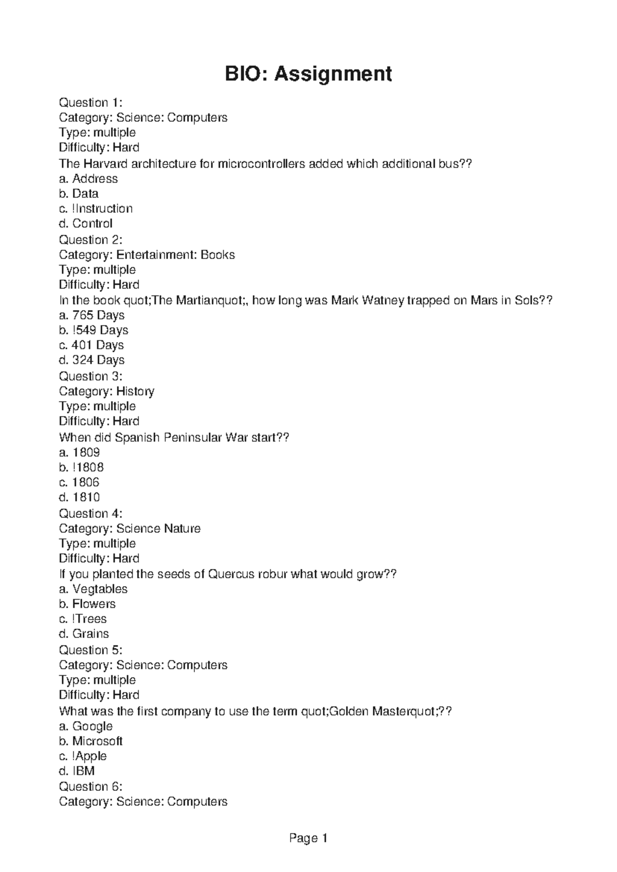 BIO295 Image 4 - BIO: Assignment Question 1: Category: Science ...