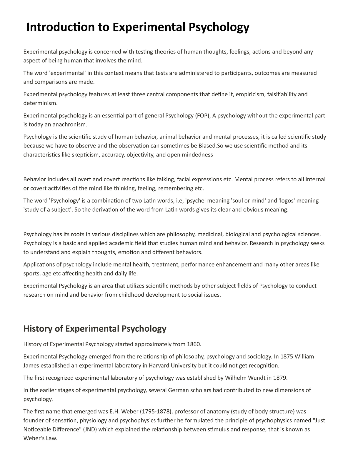 psychology experimental research articles