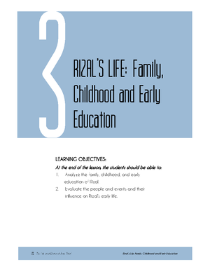 Chapter 4 - Rizal'S LIFE: Higher Education AND LIFE Abroad - Education ...