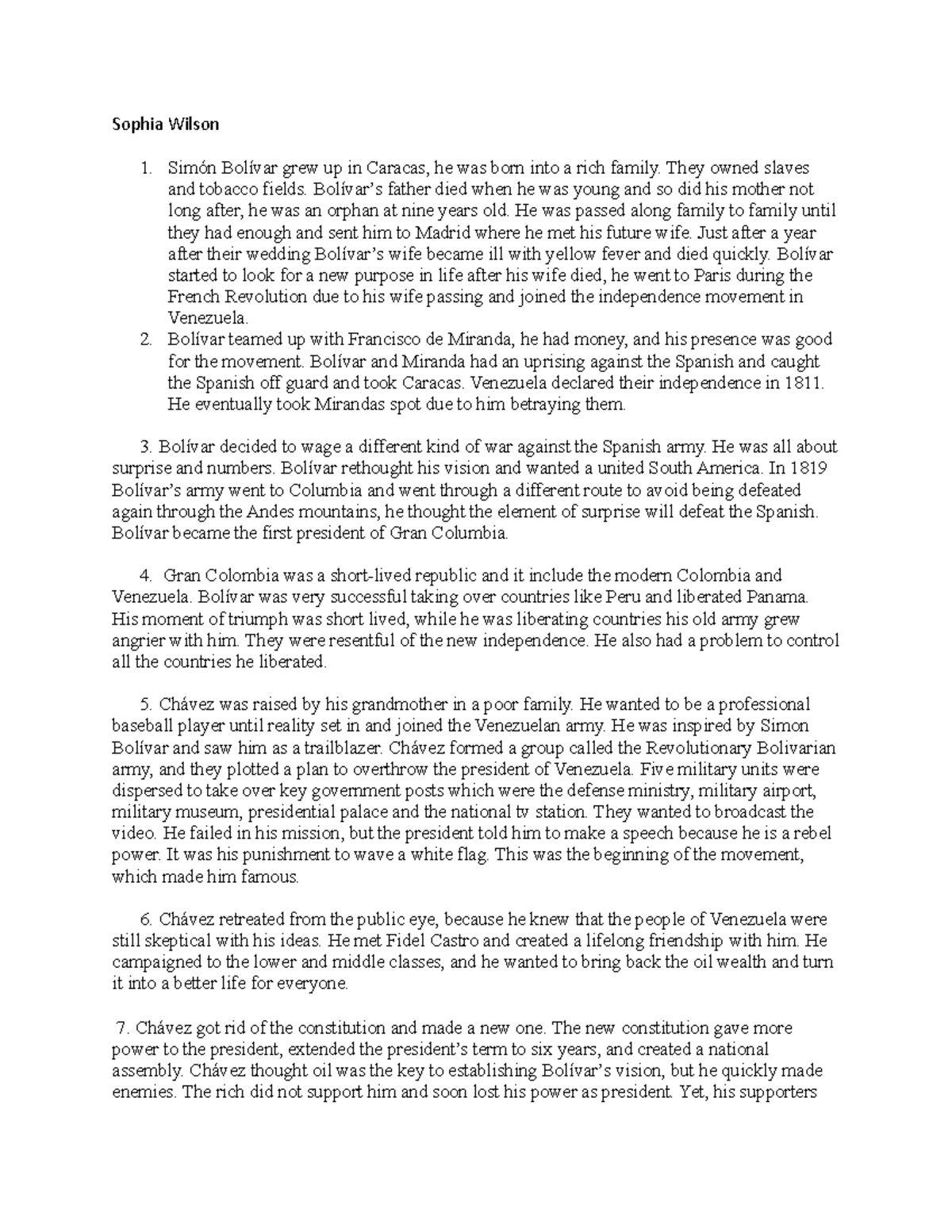 El Libertador Podcast answers and questions Sophia Wilson Simón