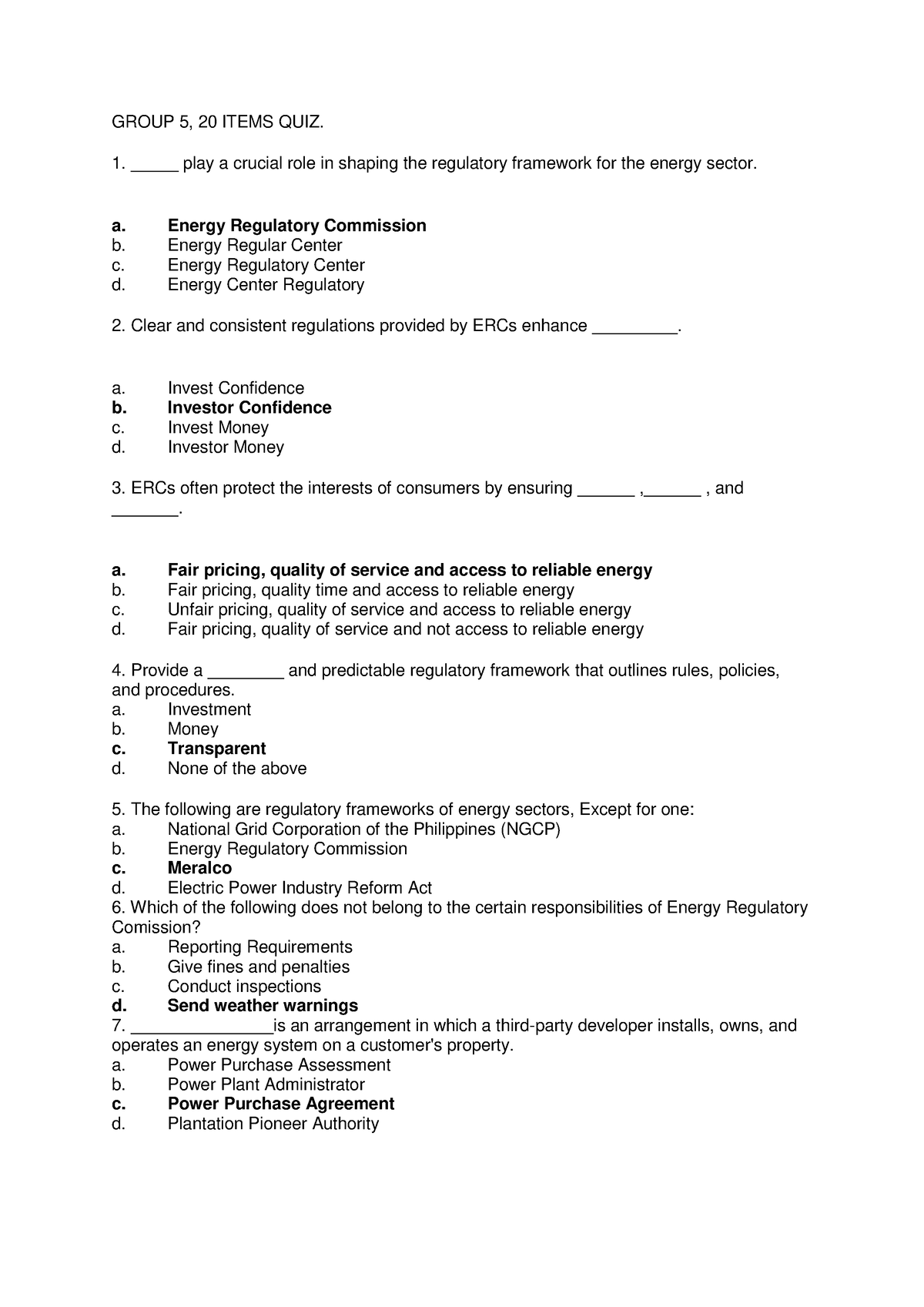 group-5-energy-regulatory-commission-group-5-20-items-quiz