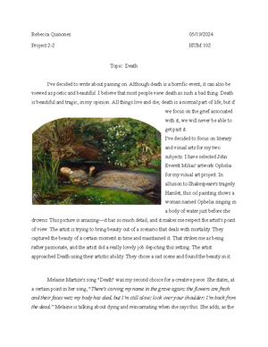 Hum 102 Module 1 short answer - Rebecca Quinones 05/12/ Module 1 Short ...