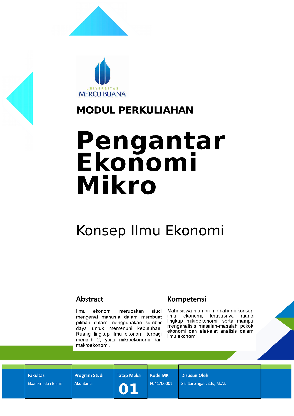 TM1 - Konsep Ilmu Ekonomi - MODUL PERKULIAHAN Pengantar Ekonomi Mikro ...