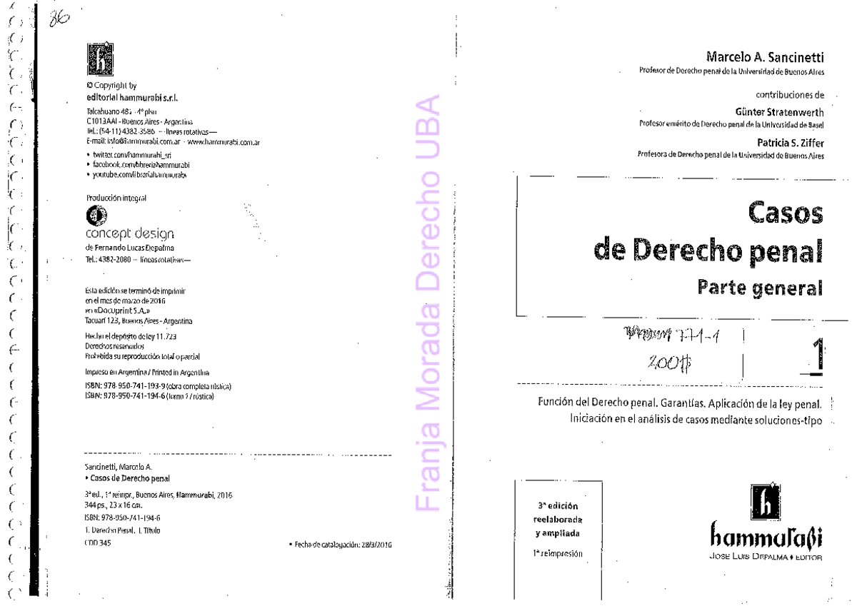 Sancinetti - Casos de Penal Parte Gral 1 - Derecho Penal I - Studocu
