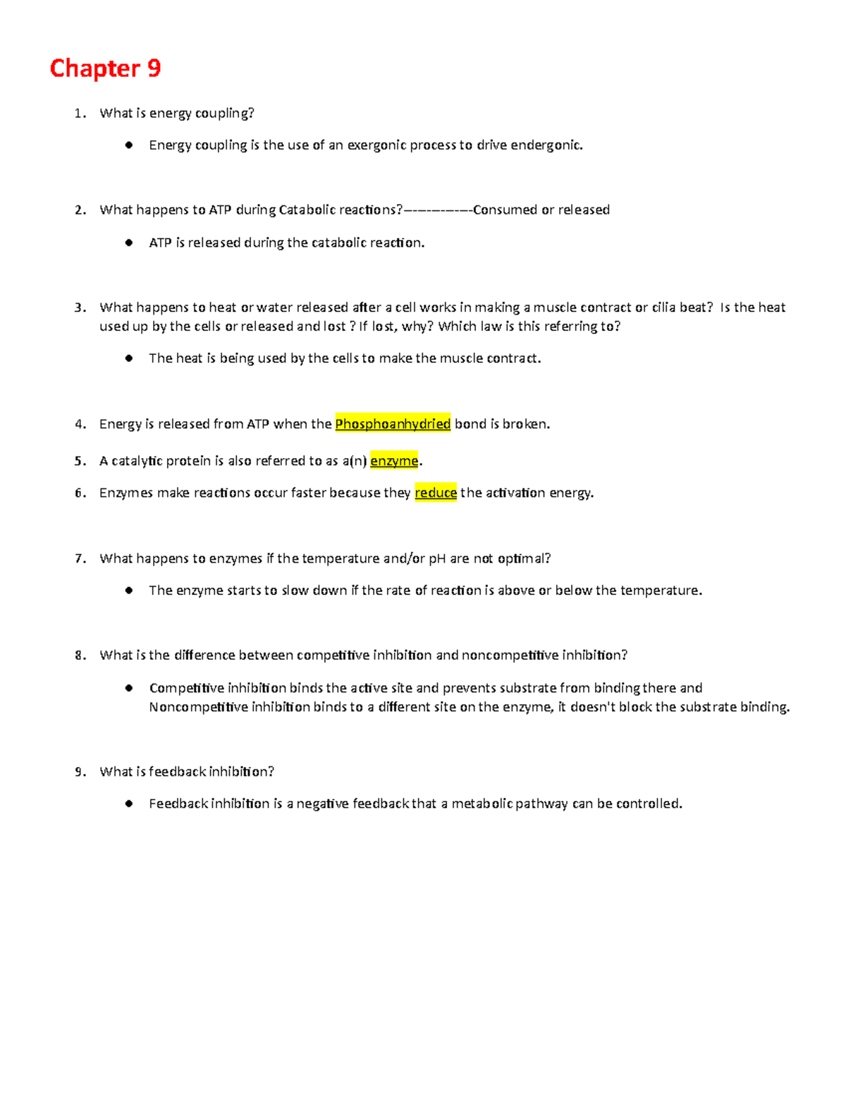 Hw Ch 9 Chapter 9 Cellular Respiration and Fermentation Chapter 9