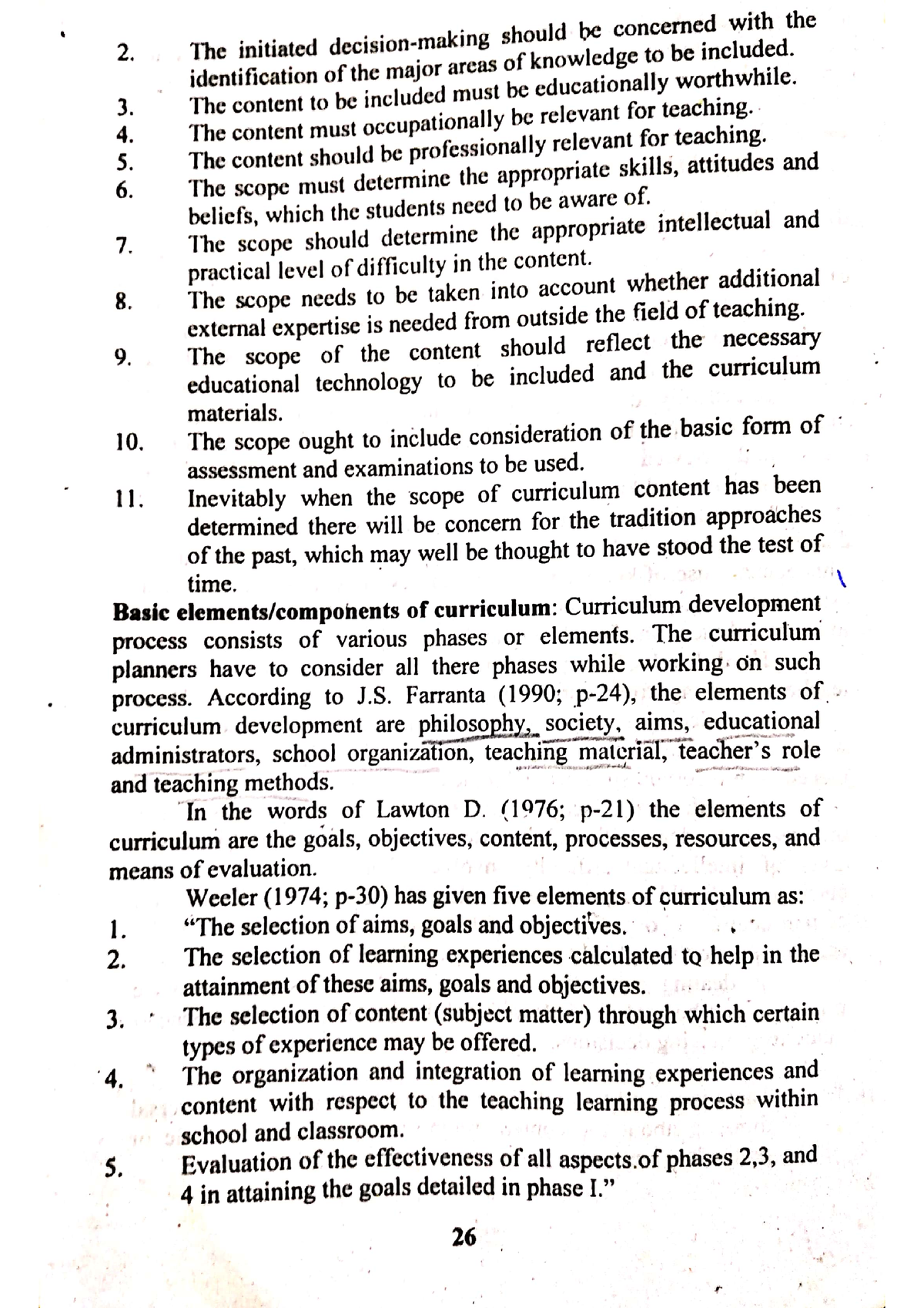 basic-elements-of-the-curriculum-teaching-education-studocu