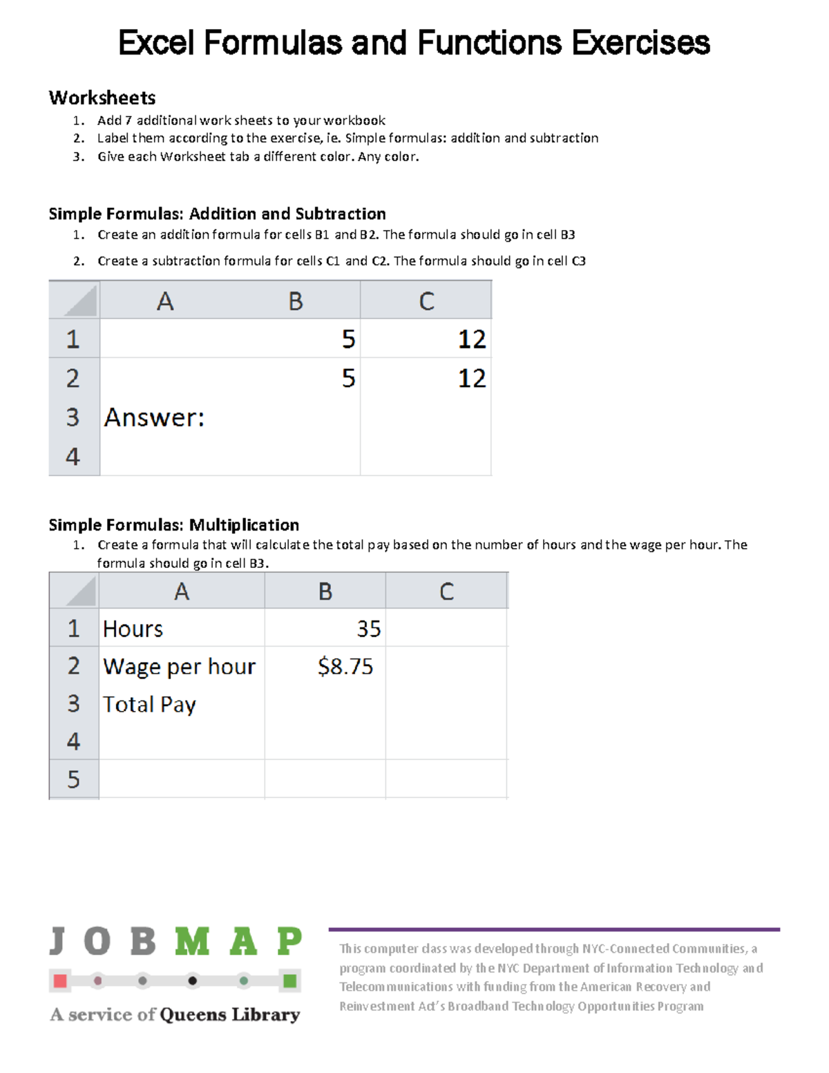 Excel Formulas And Functions Exercises - Excel Formulas And Functions ...